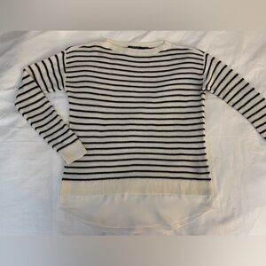 EUC Lauren Ralph Lauren Women’s Stripes Long Sleeve Size M Black/White